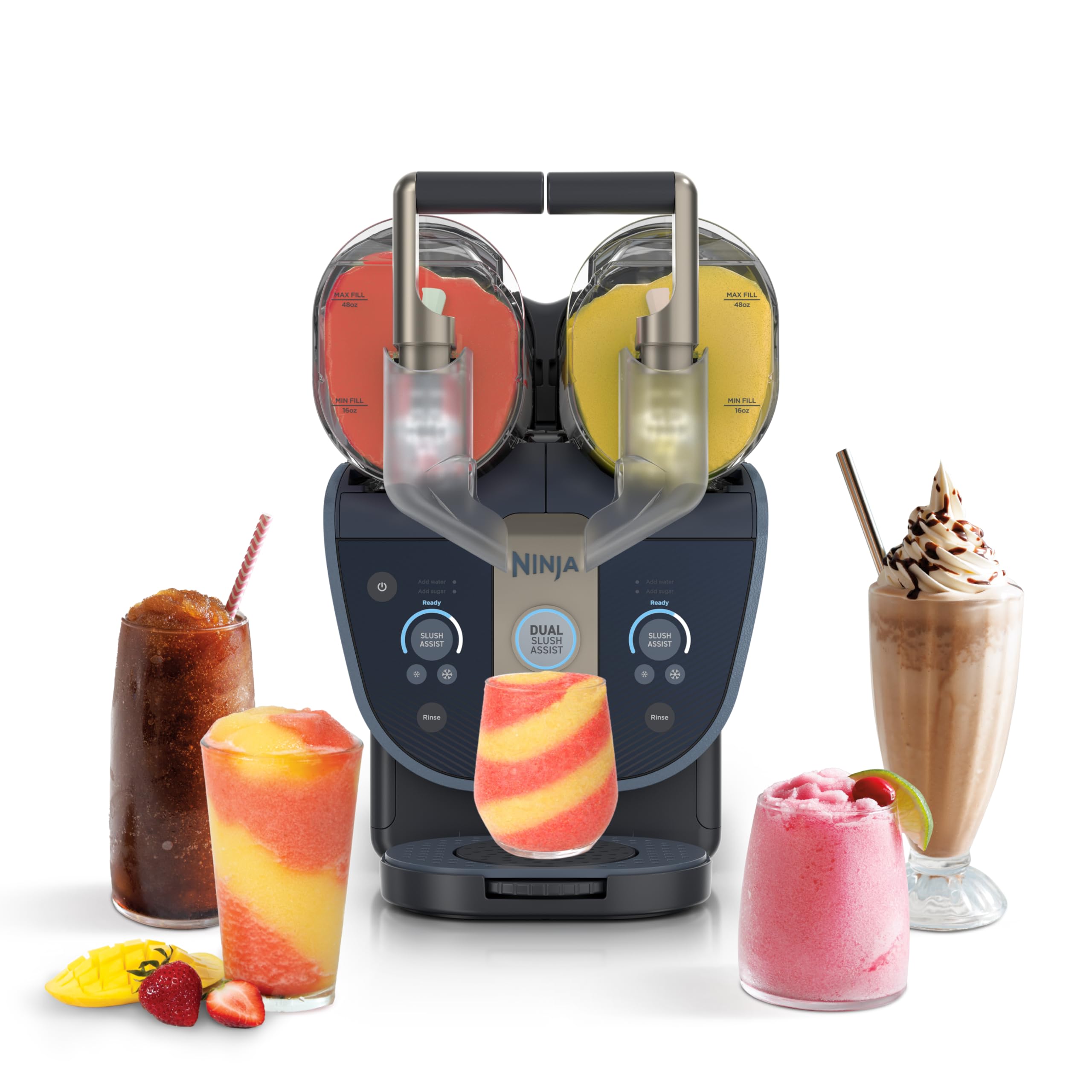 Ninja SLUSHi Frozen Drink & Slushie Machine with RapidChill Technology | 88 oz. Easy Fill Vessel | 5 Preset Programs | Make Margaritas, Frappés, & More | With Dishwasher Safe Parts | Black | FS301